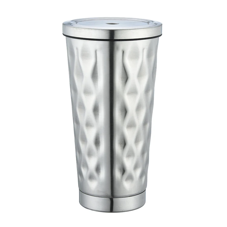 Double wall stainless steel tumbler with lid customized logo stainless steel straw coffee mug factory price wholesale