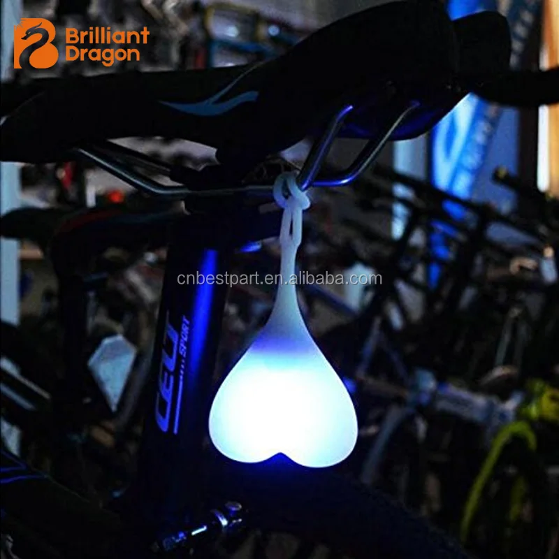 Heart Shape Bicycle Taillights 1pc LED bike  rear light Silica Safety bike front light Warning Light