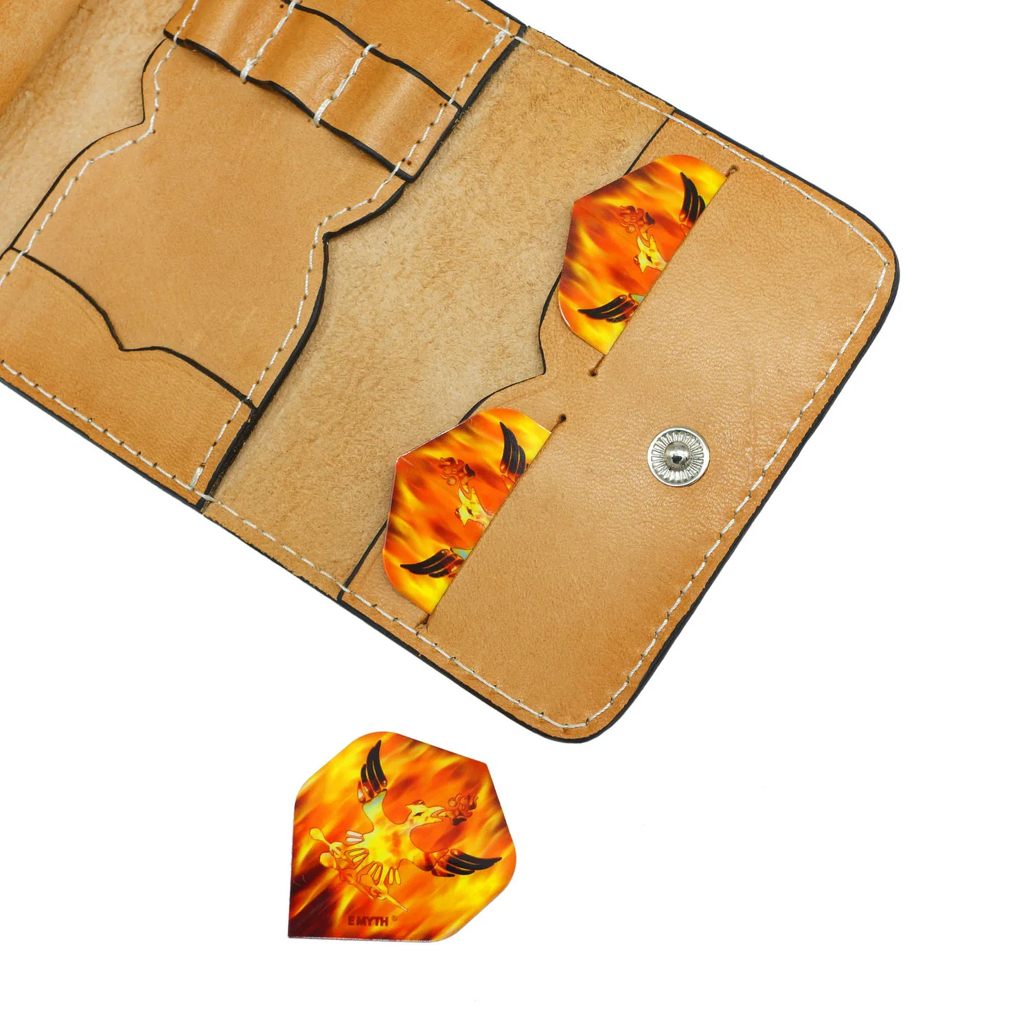 Bcsports quality genuine Leather dart case for dart set and accessories