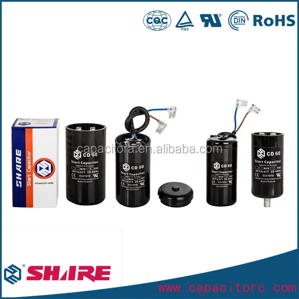 CD60 Motor Start Capacitor Aluminum Electrolytic Capacitor