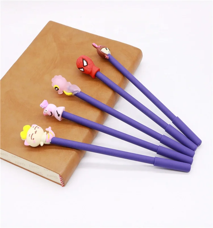 PVC set Korean cartoon 3d neutral student stationery rubber ball point pen