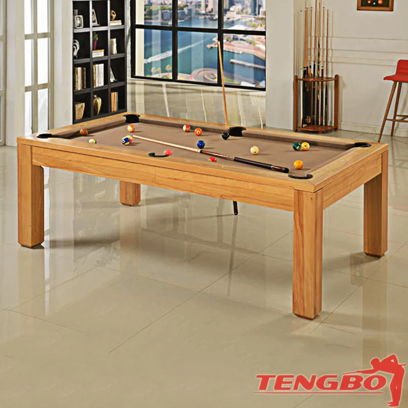 New trend factory price Solid wood dining pool table 9 ft 8 ft pool table for home