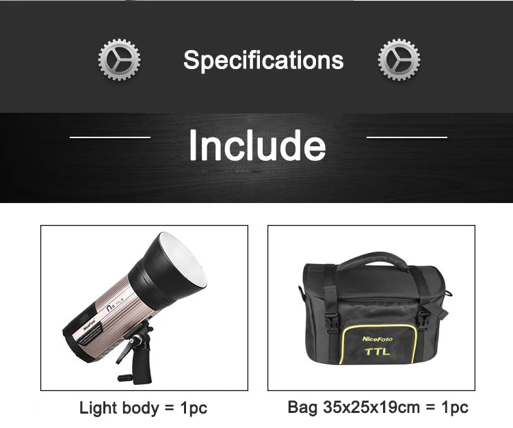 n6 TTL.M  NiceFoto 600ws TTL wireless Battery powered flash photography lighting kit studio HSS 1/8000s for Nikon and Canon