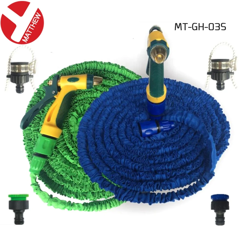 Гибкий автоматический расширяющийся шланг для сада и автомобиля с пластиковыми краскопультами