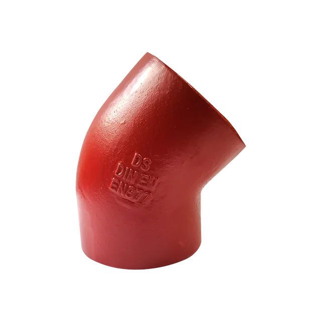 
Used for sewer drainage system of buildings Epoxy Pipe cast iron pipe fittings EN877 SML pipes 45deg bend 