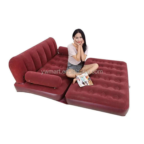 Wholesale PVC inflatable air sofa air mattress bed portable foldable large inflatable sofa bed