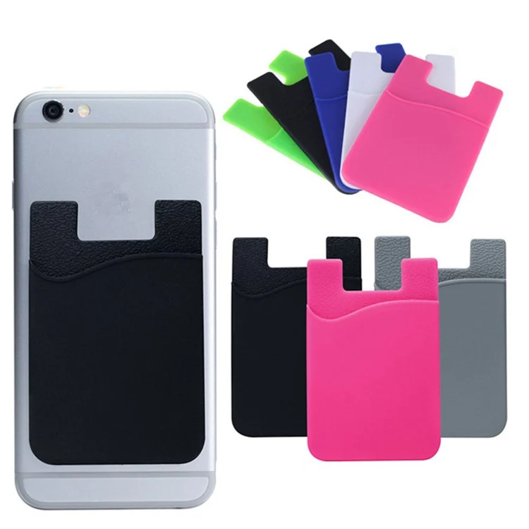 Advertising Gift Promotion silicon card holder phone cell sticker With Free Custom Printed Logo