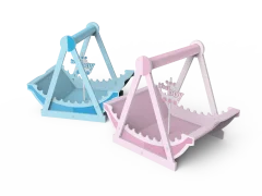 Baby Pirate Ship Lovely Wooden Storage Blue/Pink Painting Trays Wholesale