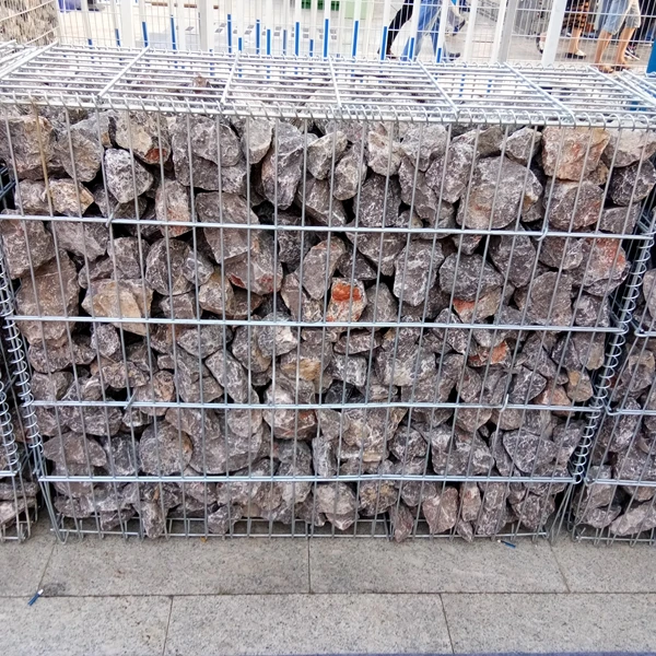 Galvanized/PVC coated/Galfan gabion mesh, gabion box (Anping factory)