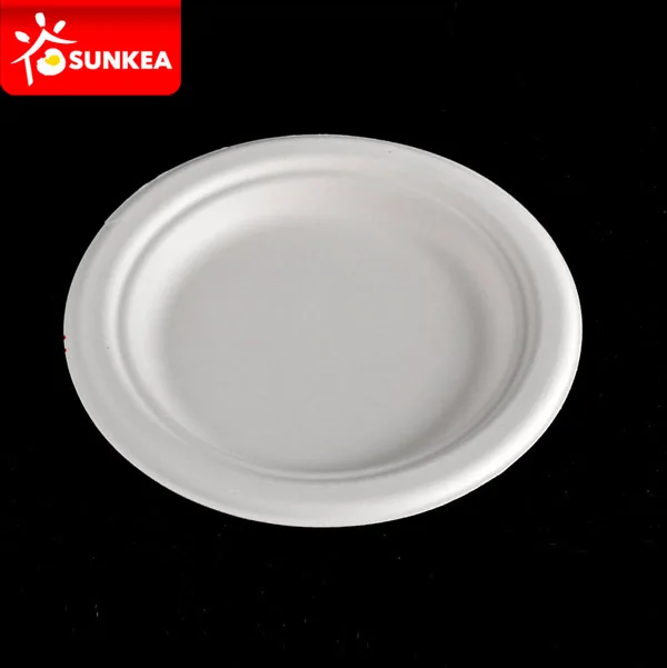 Bio degradable sugarcane bagasse waterproof disposable bio plates