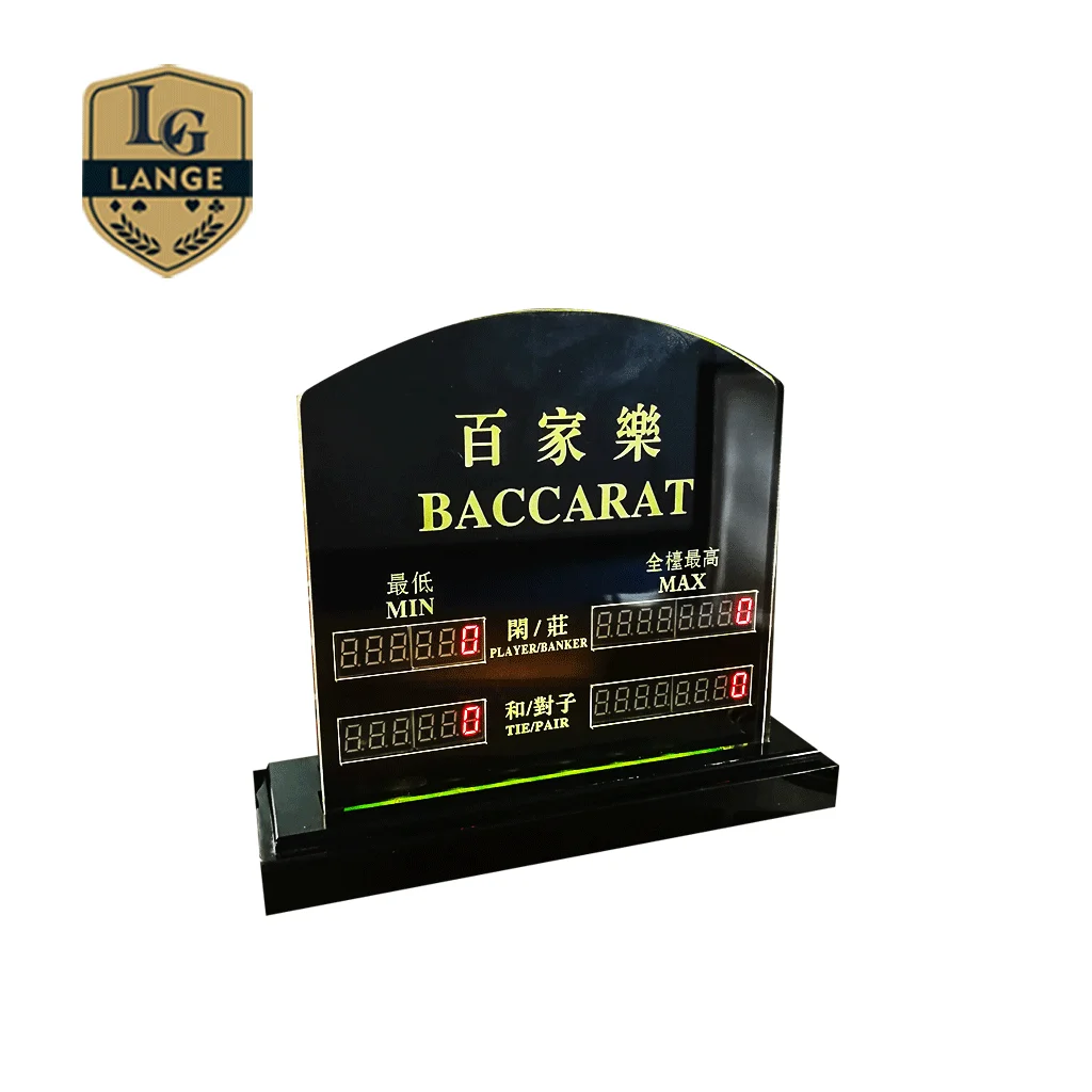 Casino Accessories 7 Color Led Electronic Baccarat Digital Limit Sign with Custom