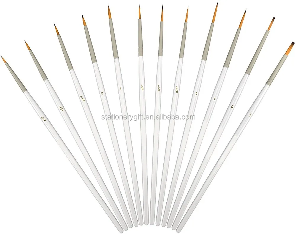 Detail Paint Brushes 12 Pieces Miniature Brushes for Watercolor/Acrylic Painting