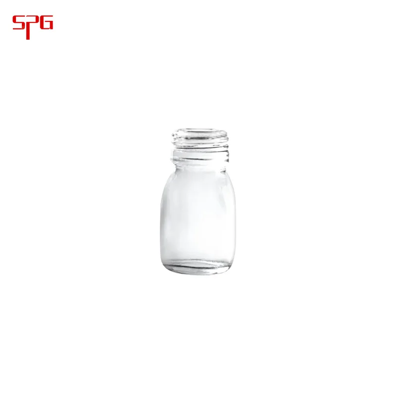 30ml 60ml clear glass bottles for syrup DIN PP28 mm
