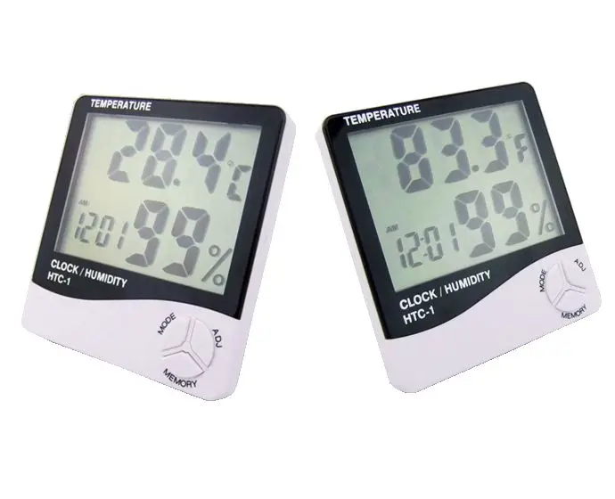 Digital Temperature Humidity  Hygrostat And Thermostat Clock