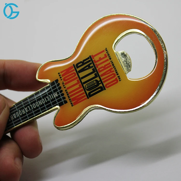 2019 Wholesale Personalized Design Guitar Bottle Opener Fridge Magnet