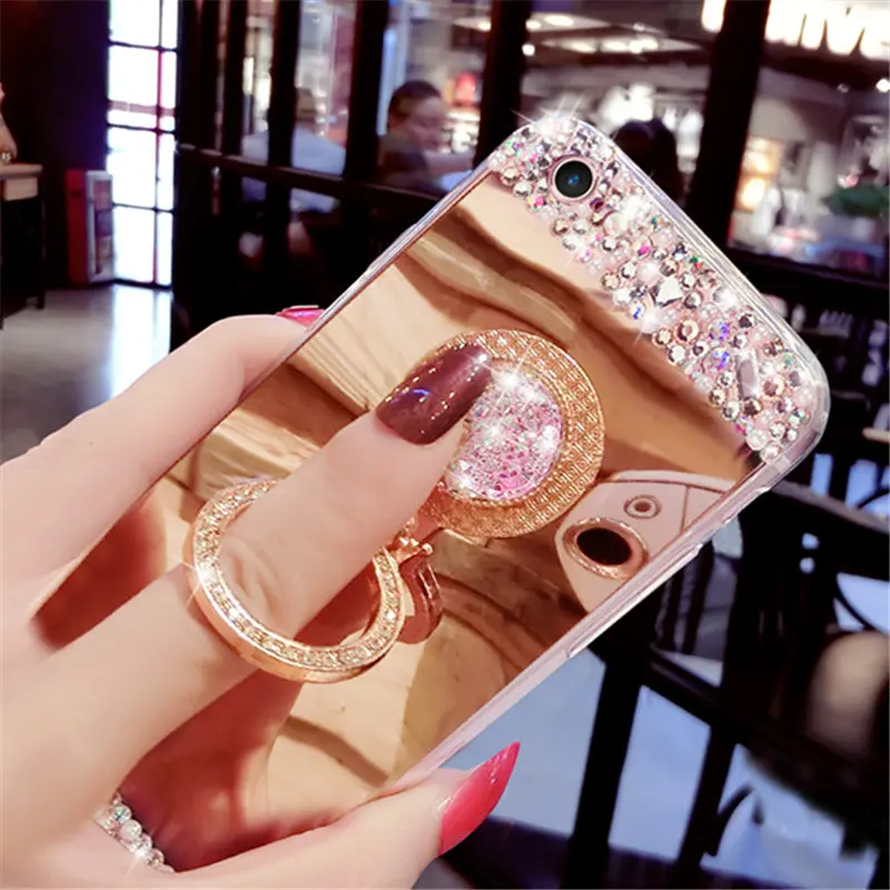 
Luxury golden mirror phone case accessories carcasa celular capa for Samsung Galaxy A3 A5 A7 A8 J1 J3 J5 J7 S6Edge S7Edge S8Plus 