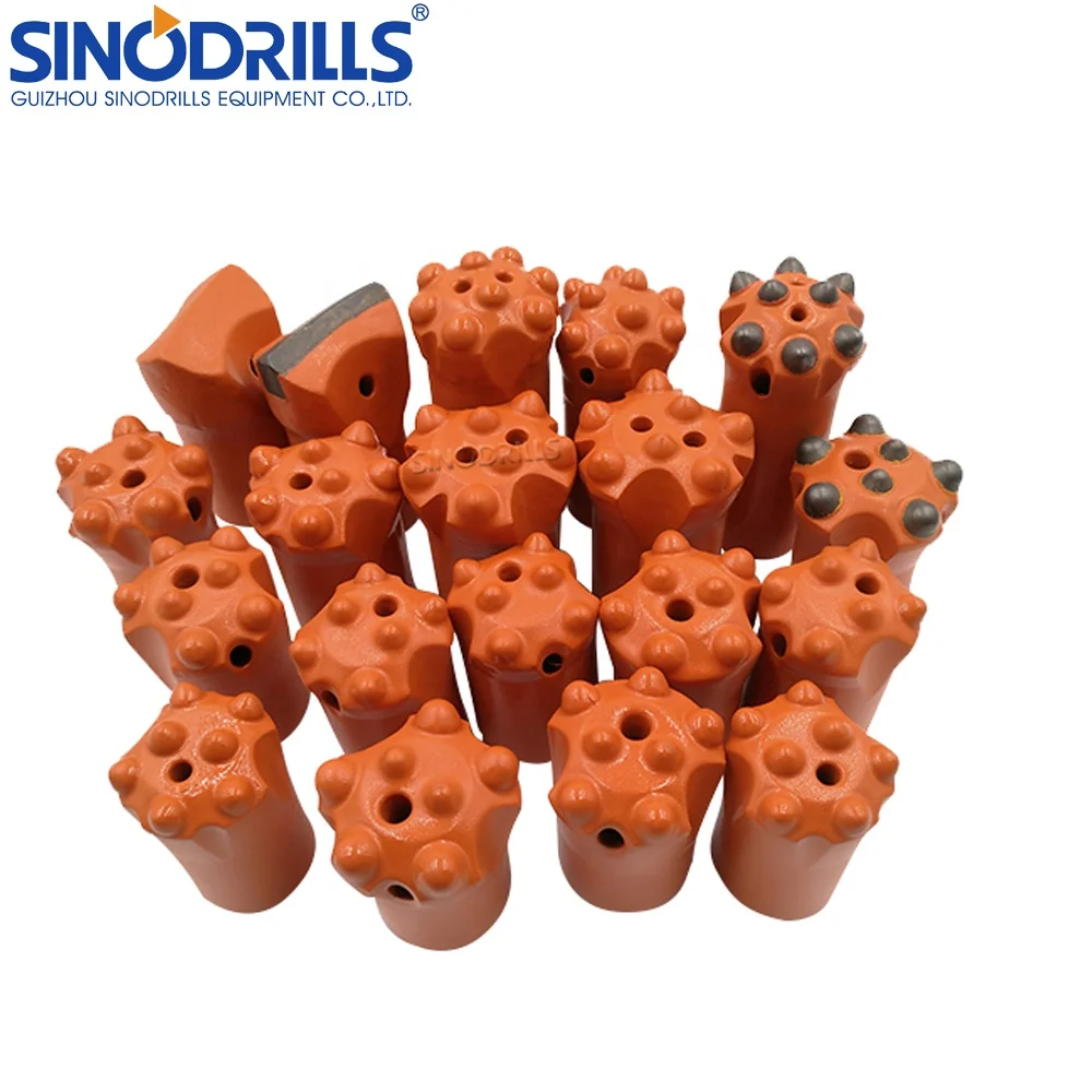 
Blasting Mining bit 32mm 34mm 36mm 38mm 40mm 41mm taper button bit for YT27 YT28 YT29 rock drill 