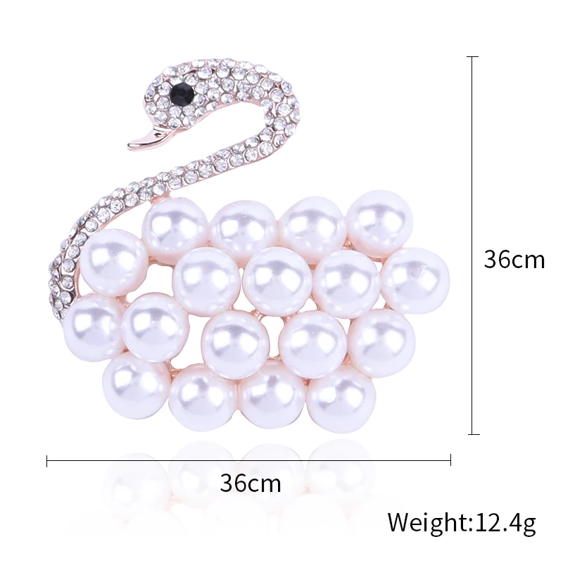 Metal Pretty Elegant Swan Brooch