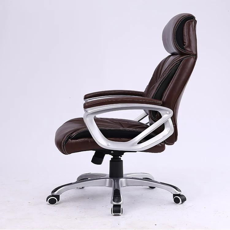 
Hot sell 52cm back width certificate luxury leather office chairs with armrest wholesale 