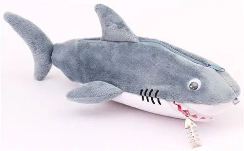 Creative Novelty Lifelike Fish Shark Design Pencil Bag Cheap Shark Pencil Case