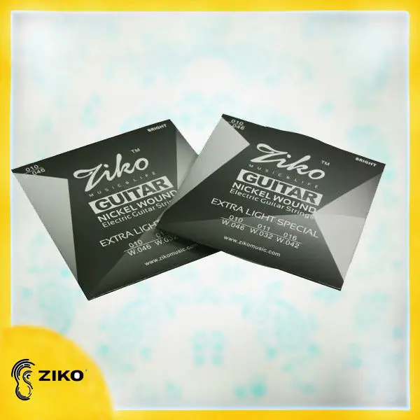 Nickel electric guitar strings for left hand electric guitar