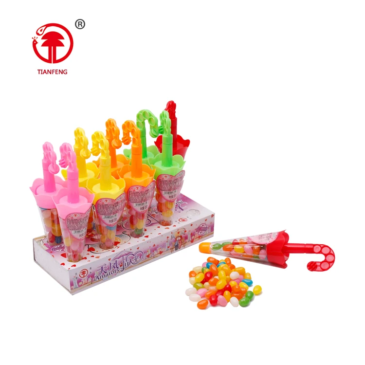 Mini tianfeng umbrella jelly bean mix color jelly bean toy candy in umbrella shaped bottle