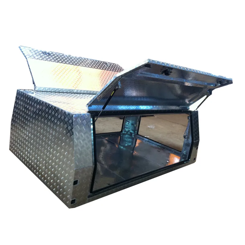 
Wholesale Custom Powder Coated Dual Cab Ute Tray aluminum truck canopy With Heavy Duty Roof Rack 