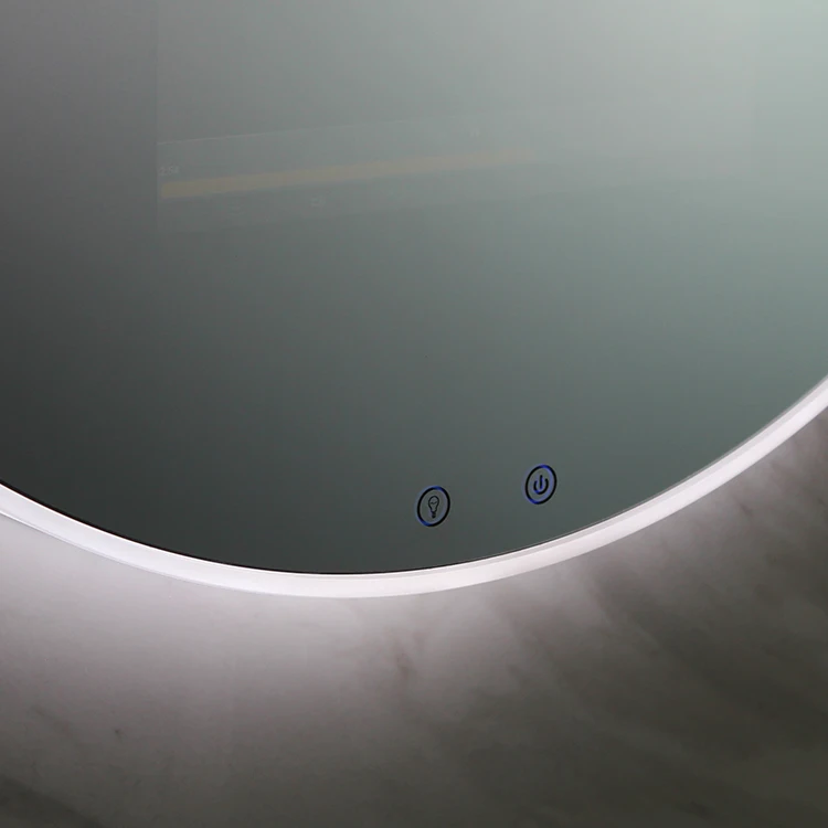 Круглое зеркало для ванной со светодиодной подсветкой и сенсорным экраном