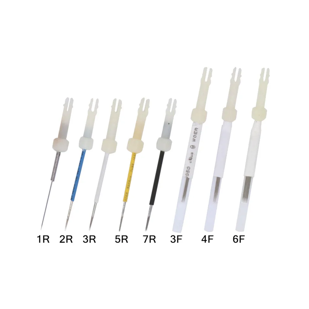 Safety 100Pcs Permanent Cosmetic Eyebrow Needles For Sterilized Makeup Tattoo Machine  Needles