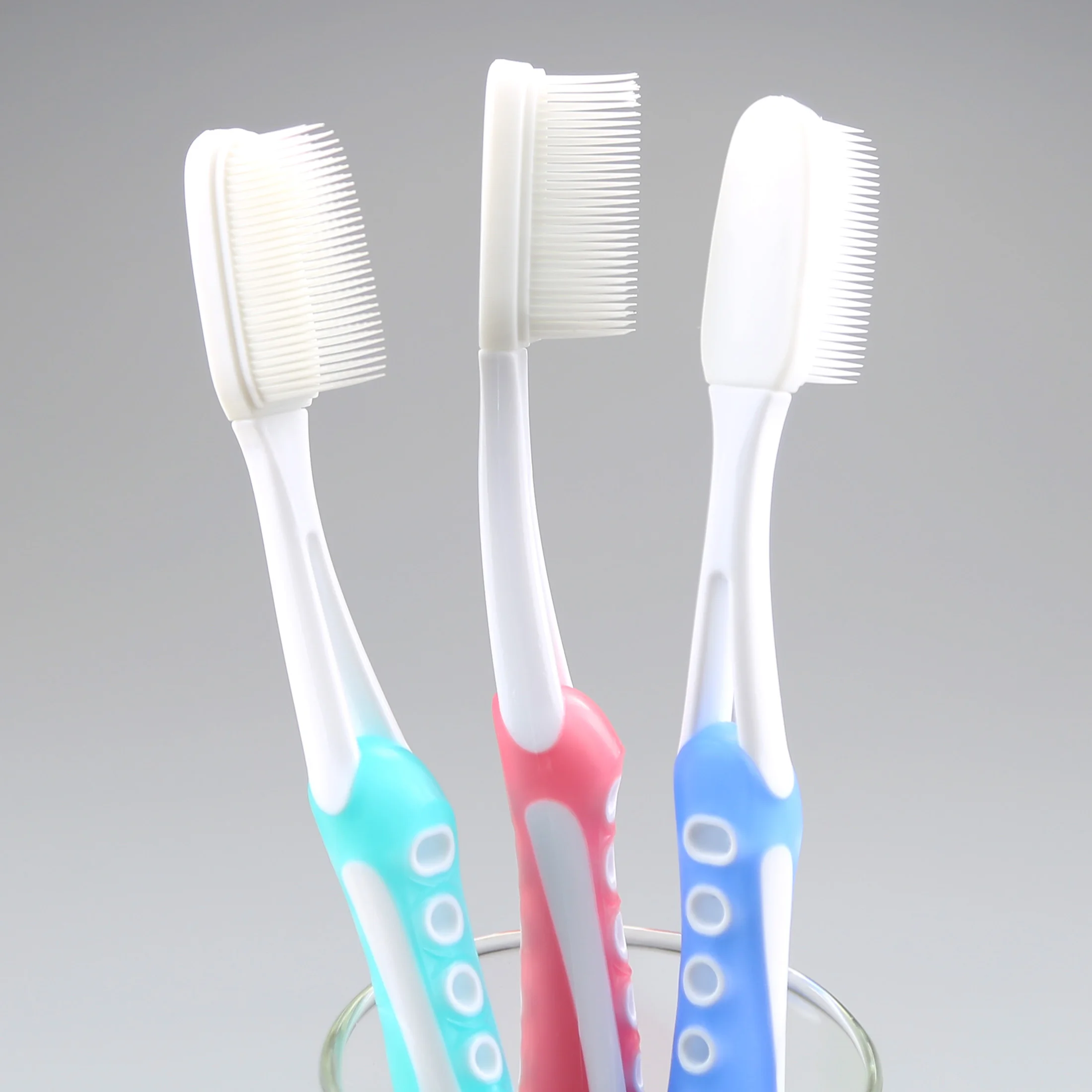 new design adult toothbrush with soft nano bristle  cepillo de diente