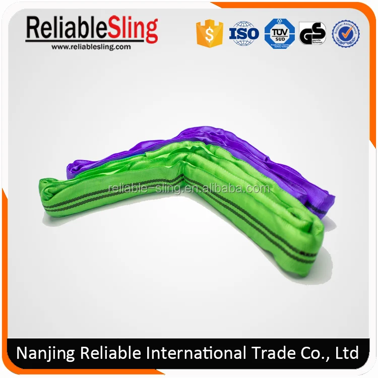 EN 1492-2 Standard Polyester Synthetic Round Sling Safety Factor 7:1