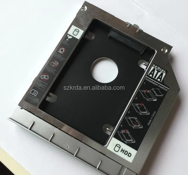 12.7mm sata 2nd hdd ssd caddy for HP EliteBook 8460P 8440P 8530P hard drive caddy