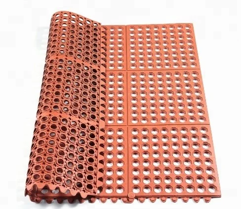 Bathroom antislip Interlocking Rubber Floor Mat /Non-Skid Rubber Mat /Oil Resistance Hotel Rubber Mat