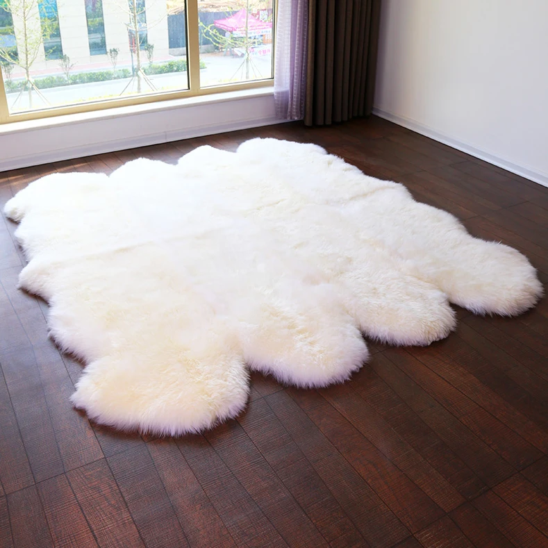 CX-D-112 Luxury Hand Made Genuine Sheep Fur Shaggy Carpet