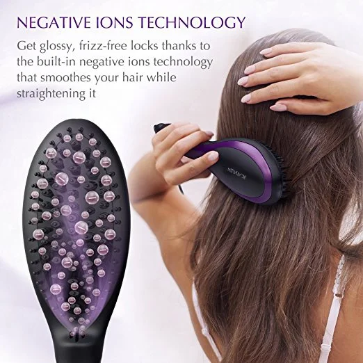 
Knob Control Temperature MCH Ceramic Ionic Electric Hair Straightening Brush 