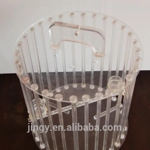 Factory custom luxury clear pmma plexiglass acrylic clear bird cage pet container house carrier acrylic parrot bird cage