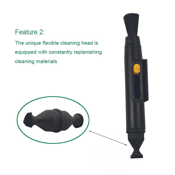 OEM логотип 3 в 1 очиститель экрана ноутбука шерстяная очистка камеры черный объектив Чистящая Щетка