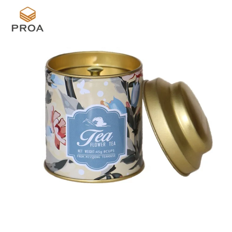 Factory direct Custom printed Wholesale metal tin can tea packing box for sale