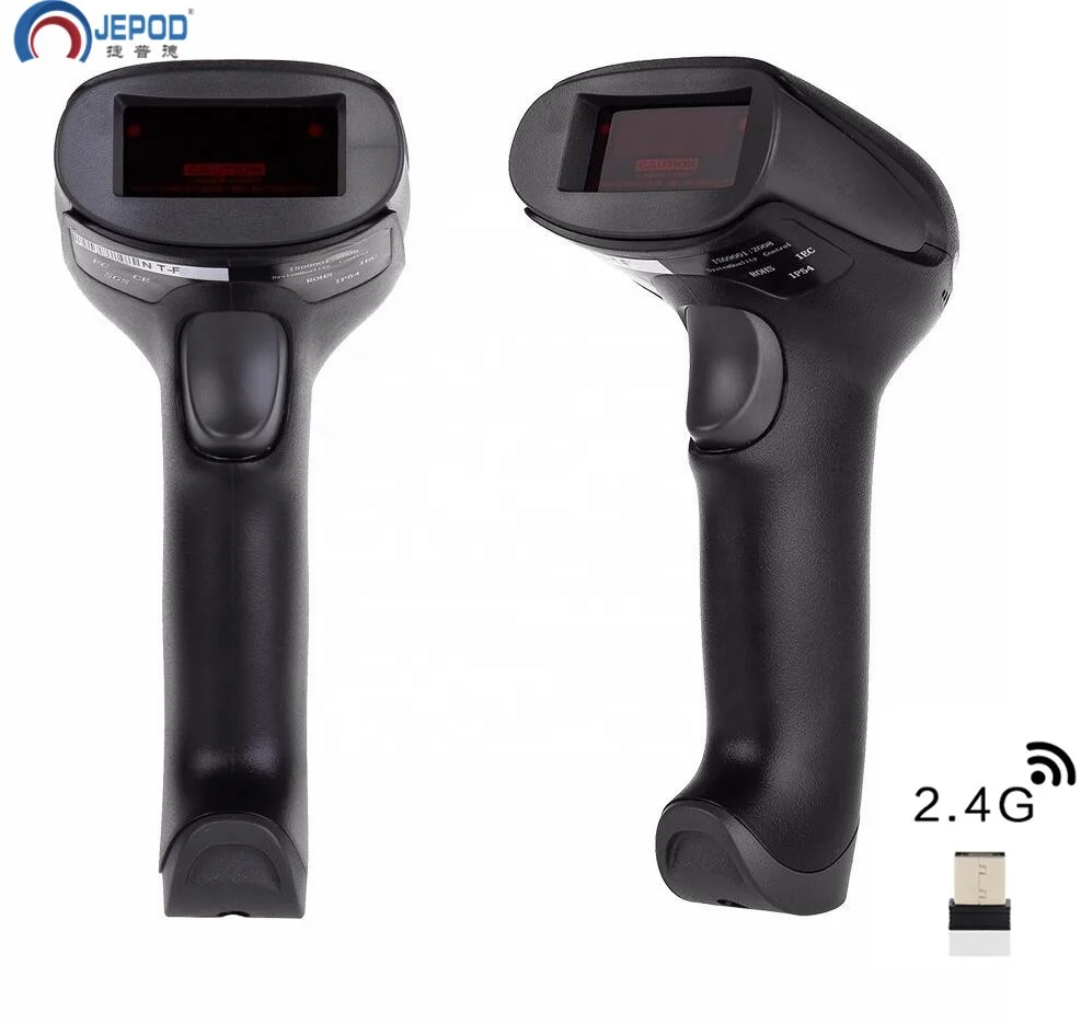 JEPOD JP-A2 2.4Ghz 1d laser wireless bar code scanner usb 2.0 wireless barcode scanner