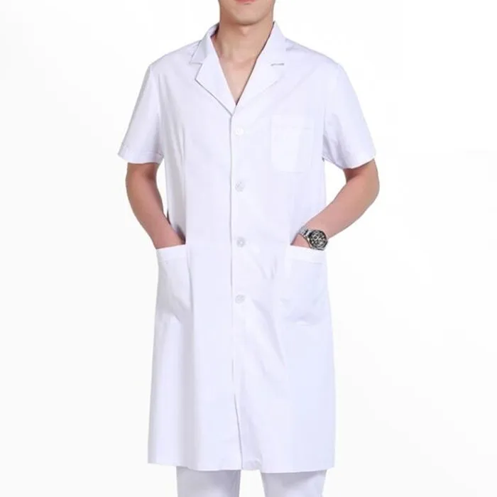 White Overall Nurse Uniform Dress Designs Personalized Scientist Doctor Gowns Lab Coat for Hospital Polyester / Cotton Woven