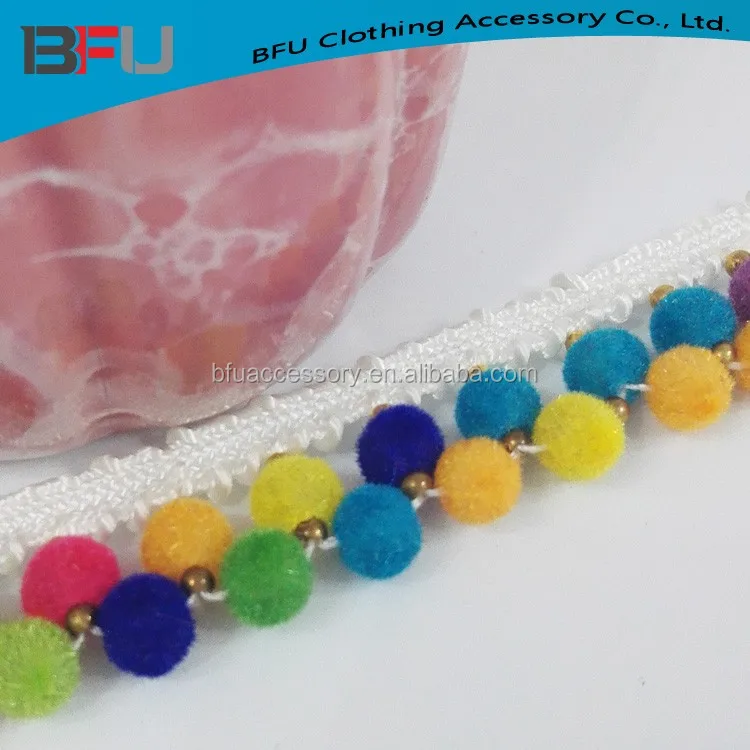 ball fringe for curtain wholesale in stock ball fringe trim