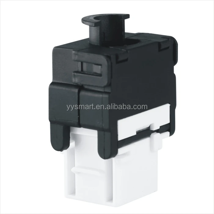 Cat6 UTP Tool-less Black and white keystone jack