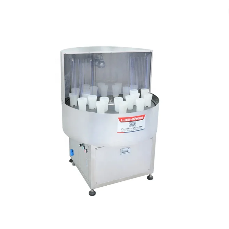 Lienm Semi-auto Rotary Cosmetic Lotion Cream Perfume Glass Plastic Bottle Rinsing Equipment Washing Cleaning Machine
