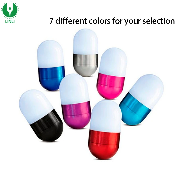 Pill Shape Mini Led Tumbler Light, Wobble LED Light, Capsule Flashlight