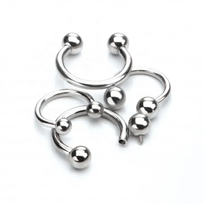 ASTM F136 Titanium Internally Threaded  Circular Barbells Body Piercing
