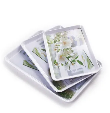 Wholesale melamine food serving tray plastic food tray hospital food tray