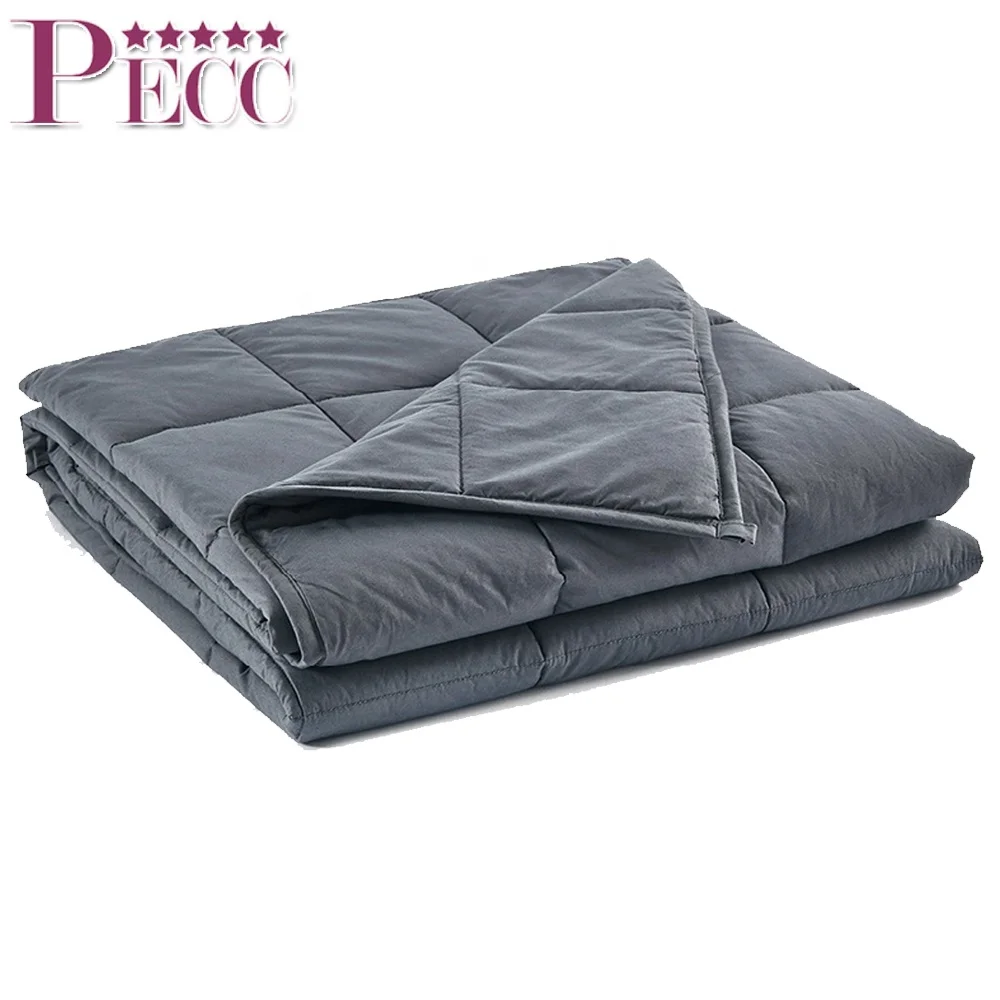 Hot Sale Cotton Glass Beads Weighted Blanket  For Bed