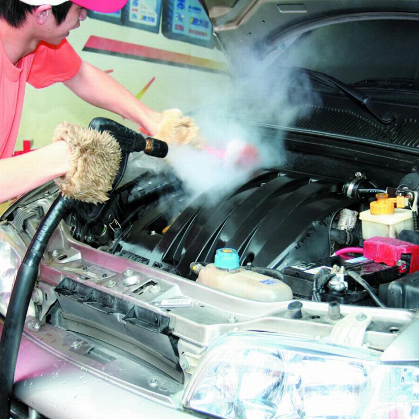 Steam Car Wash Machine HF1090 12KW Electric 2 Gun High Pressure Steam Carwash Vehicle Cleaner Car Washer