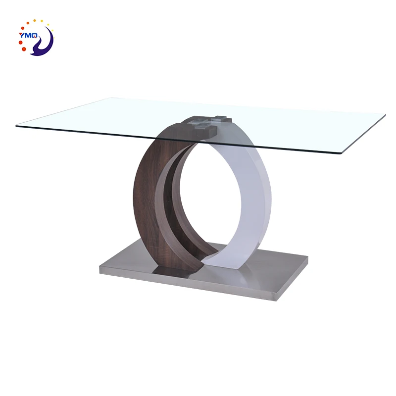 Chinese furniture homemade restaurant kitchen glass dining table modern