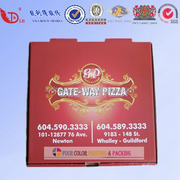 
wholesale different types of corrugated pizza boxes with logo 